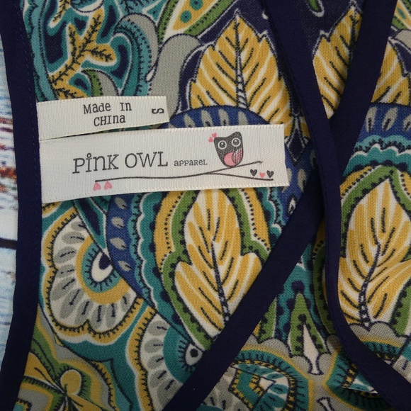 NWOT Pink Owl Open-Back Top - Picture 7 of 8